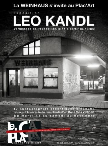 Plakat Ausstellung "Weinhaus" von Leo Kandl bei Plac'Art in Paris