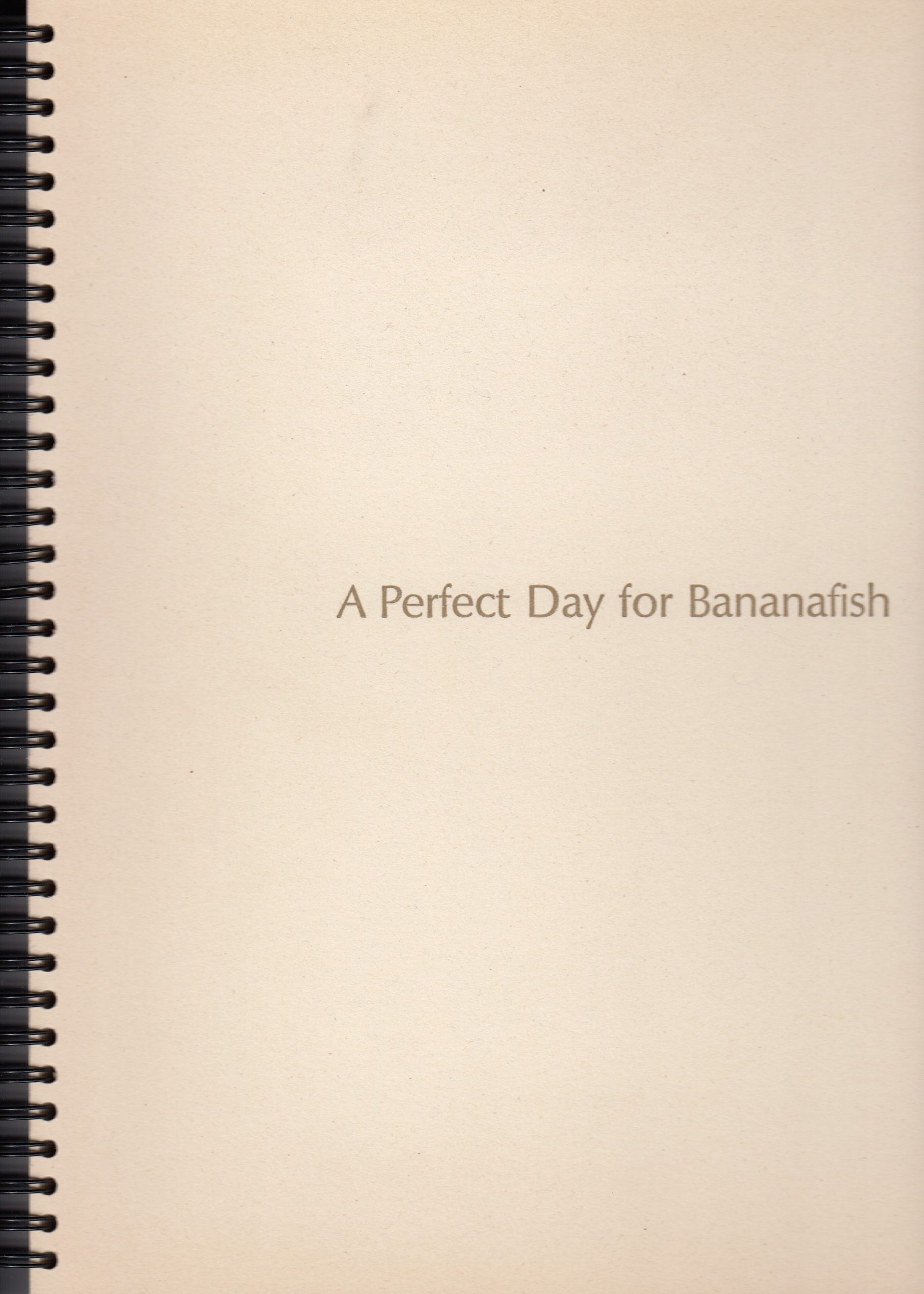 Jim Reed : A Perfect Day for Bananafish