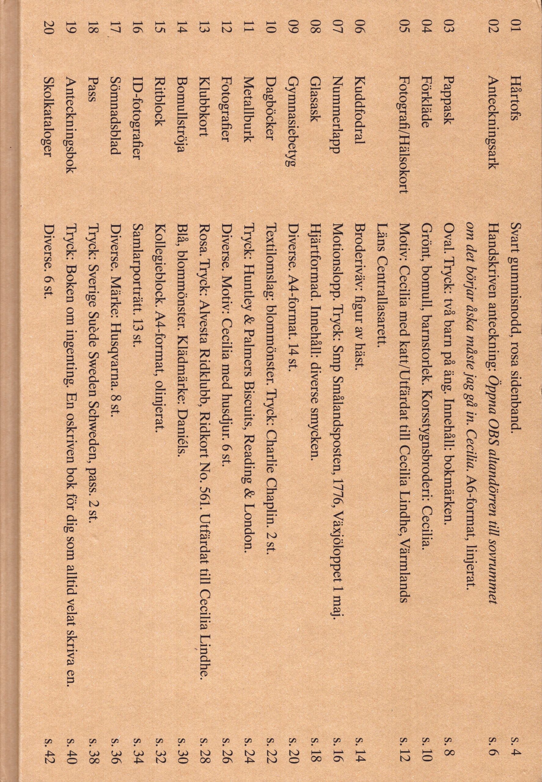 Jenny Lindhe : Tingen